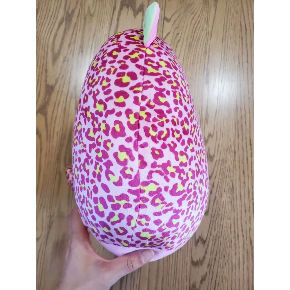 Super Soft TY Squish a Boos 2021 LAINEY Pink Leopard Cushion Pillow 12” Clean